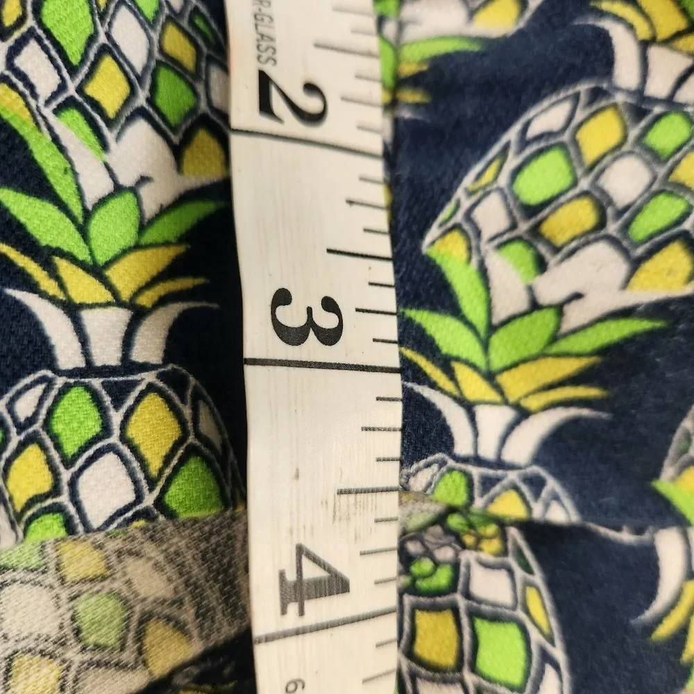 Banana Republic Pineapple Print Shorts Lime Green‎ and Blue Women's Size 4